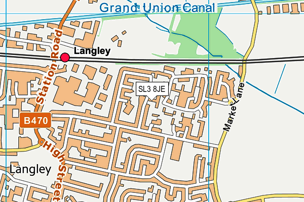 SL3 8JE map - OS VectorMap District (Ordnance Survey) SL3 8JE map - OS VectorMap District (Ordnance Survey)