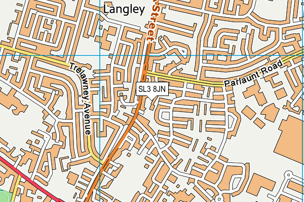 SL3 8JN map - OS VectorMap District (Ordnance Survey) SL3 8JN map - OS VectorMap District (Ordnance Survey)