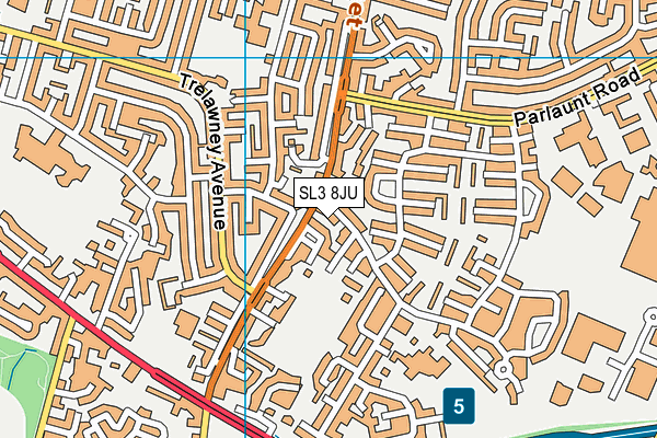 SL3 8JU map - OS VectorMap District (Ordnance Survey) SL3 8JU map - OS VectorMap District (Ordnance Survey)