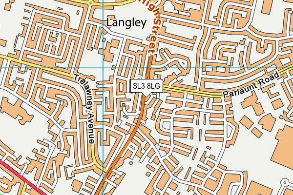 SL3 8LG map - OS VectorMap District (Ordnance Survey) SL3 8LG map - OS VectorMap District (Ordnance Survey)