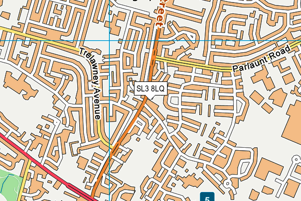 SL3 8LQ map - OS VectorMap District (Ordnance Survey) SL3 8LQ map - OS VectorMap District (Ordnance Survey)