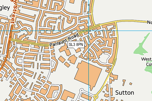 SL3 8PN map - OS VectorMap District (Ordnance Survey) SL3 8PN map - OS VectorMap District (Ordnance Survey)