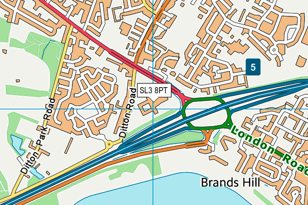 SL3 8PT map - OS VectorMap District (Ordnance Survey) SL3 8PT map - OS VectorMap District (Ordnance Survey)