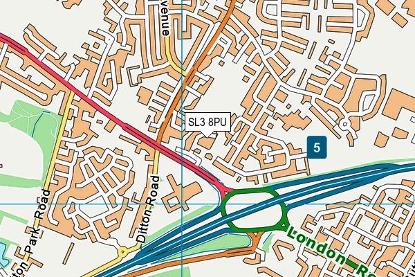 SL3 8PU map - OS VectorMap District (Ordnance Survey) SL3 8PU map - OS VectorMap District (Ordnance Survey)