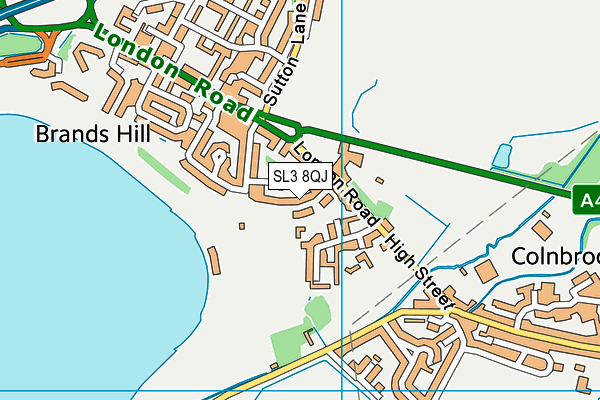 SL3 8QJ map - OS VectorMap District (Ordnance Survey) SL3 8QJ map - OS VectorMap District (Ordnance Survey)