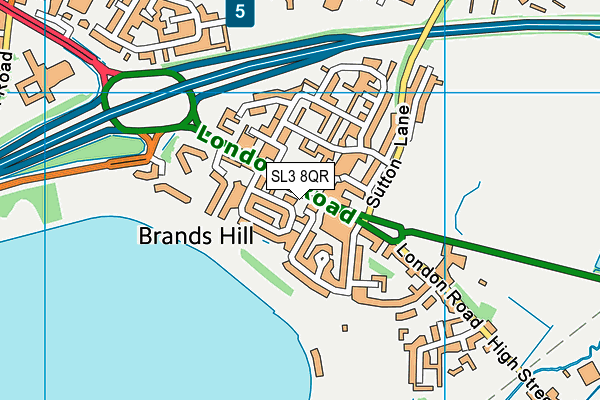 SL3 8QR map - OS VectorMap District (Ordnance Survey) SL3 8QR map - OS VectorMap District (Ordnance Survey)