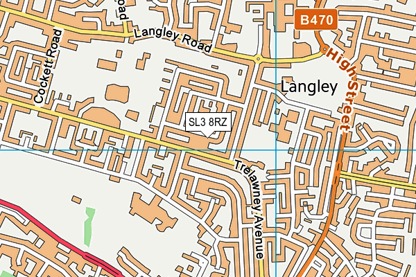 SL3 8RZ map - OS VectorMap District (Ordnance Survey) SL3 8RZ map - OS VectorMap District (Ordnance Survey)