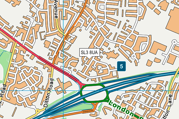 SL3 8UA map - OS VectorMap District (Ordnance Survey) SL3 8UA map - OS VectorMap District (Ordnance Survey)