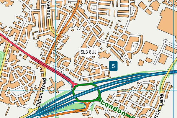 SL3 8UJ map - OS VectorMap District (Ordnance Survey) SL3 8UJ map - OS VectorMap District (Ordnance Survey)