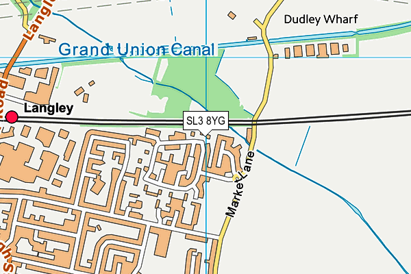 SL3 8YG map - OS VectorMap District (Ordnance Survey) SL3 8YG map - OS VectorMap District (Ordnance Survey)