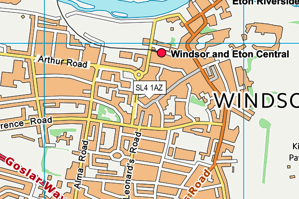 SL4 1AZ map - OS VectorMap District (Ordnance Survey) SL4 1AZ map - OS VectorMap District (Ordnance Survey)