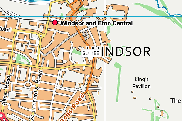 SL4 1BE map - OS VectorMap District (Ordnance Survey) SL4 1BE map - OS VectorMap District (Ordnance Survey)