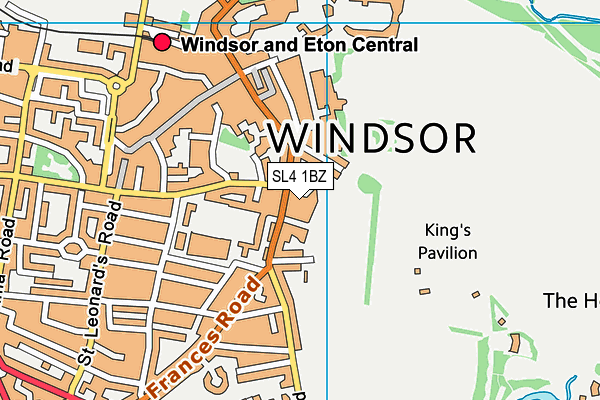 SL4 1BZ map - OS VectorMap District (Ordnance Survey) SL4 1BZ map - OS VectorMap District (Ordnance Survey)