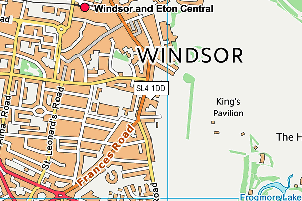 SL4 1DD map - OS VectorMap District (Ordnance Survey) SL4 1DD map - OS VectorMap District (Ordnance Survey)