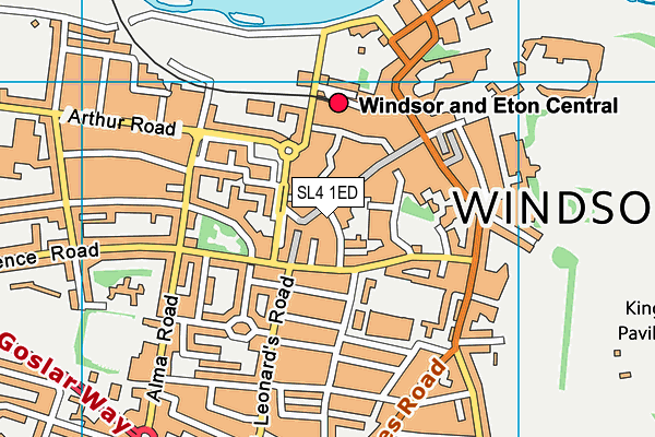 SL4 1ED map - OS VectorMap District (Ordnance Survey) SL4 1ED map - OS VectorMap District (Ordnance Survey)