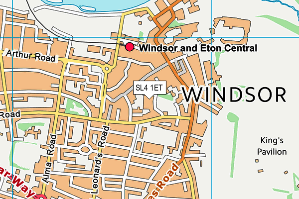 SL4 1ET map - OS VectorMap District (Ordnance Survey) SL4 1ET map - OS VectorMap District (Ordnance Survey)