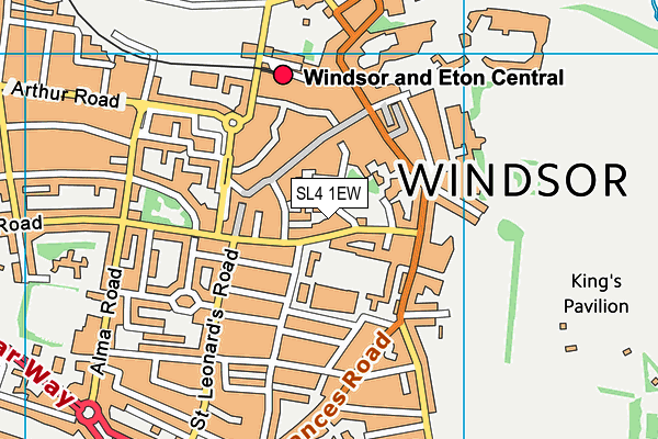SL4 1EW map - OS VectorMap District (Ordnance Survey) SL4 1EW map - OS VectorMap District (Ordnance Survey)