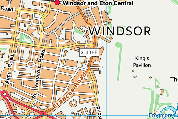 SL4 1HF map - OS VectorMap District (Ordnance Survey) SL4 1HF map - OS VectorMap District (Ordnance Survey)