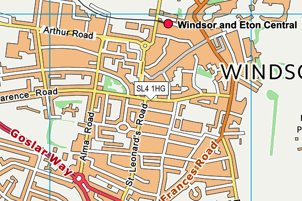 SL4 1HG map - OS VectorMap District (Ordnance Survey) SL4 1HG map - OS VectorMap District (Ordnance Survey)