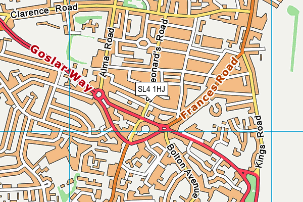 SL4 1HJ map - OS VectorMap District (Ordnance Survey) SL4 1HJ map - OS VectorMap District (Ordnance Survey)