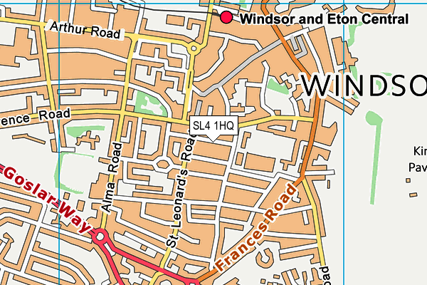 SL4 1HQ map - OS VectorMap District (Ordnance Survey) SL4 1HQ map - OS VectorMap District (Ordnance Survey)