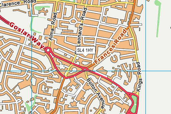 SL4 1HY map - OS VectorMap District (Ordnance Survey) SL4 1HY map - OS VectorMap District (Ordnance Survey)