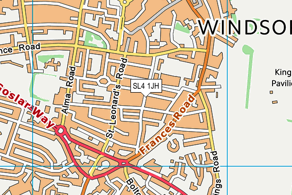 SL4 1JH map - OS VectorMap District (Ordnance Survey) SL4 1JH map - OS VectorMap District (Ordnance Survey)