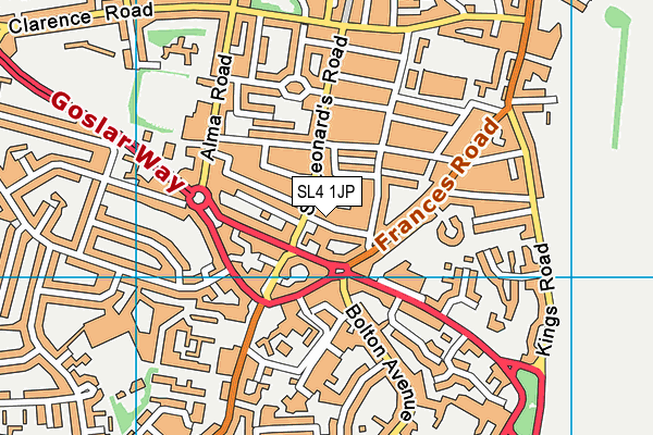 SL4 1JP map - OS VectorMap District (Ordnance Survey) SL4 1JP map - OS VectorMap District (Ordnance Survey)