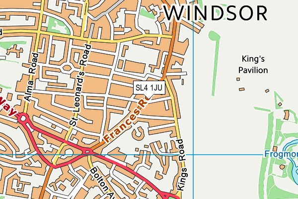SL4 1JU map - OS VectorMap District (Ordnance Survey) SL4 1JU map - OS VectorMap District (Ordnance Survey)
