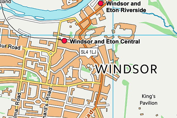 SL4 1LJ map - OS VectorMap District (Ordnance Survey) SL4 1LJ map - OS VectorMap District (Ordnance Survey)