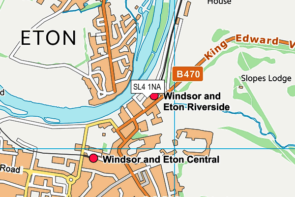 SL4 1NA map - OS VectorMap District (Ordnance Survey) SL4 1NA map - OS VectorMap District (Ordnance Survey)