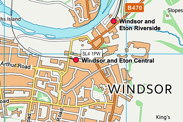 SL4 1PW map - OS VectorMap District (Ordnance Survey) SL4 1PW map - OS VectorMap District (Ordnance Survey)