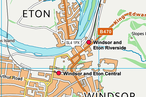 SL4 1PX map - OS VectorMap District (Ordnance Survey) SL4 1PX map - OS VectorMap District (Ordnance Survey)