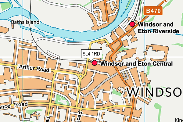 SL4 1RD map - OS VectorMap District (Ordnance Survey)