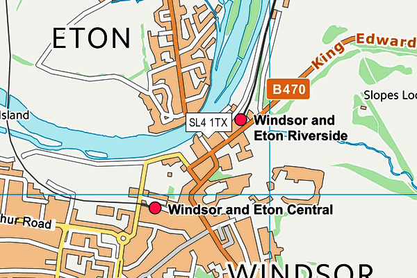 SL4 1TX map - OS VectorMap District (Ordnance Survey) SL4 1TX map - OS VectorMap District (Ordnance Survey)