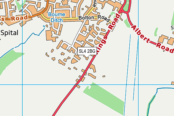 SL4 2BG map - OS VectorMap District (Ordnance Survey) SL4 2BG map - OS VectorMap District (Ordnance Survey)