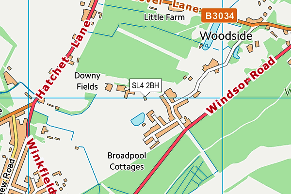 SL4 2BH map - OS VectorMap District (Ordnance Survey) SL4 2BH map - OS VectorMap District (Ordnance Survey)