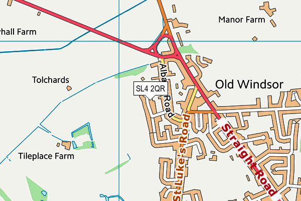 SL4 2QR map - OS VectorMap District (Ordnance Survey)