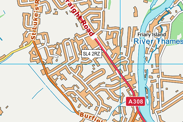 SL4 2RZ map - OS VectorMap District (Ordnance Survey)