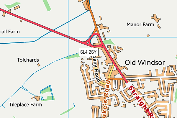 SL4 2SY map - OS VectorMap District (Ordnance Survey) SL4 2SY map - OS VectorMap District (Ordnance Survey)