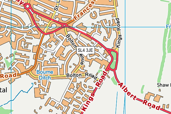 SL4 3JE map - OS VectorMap District (Ordnance Survey) SL4 3JE map - OS VectorMap District (Ordnance Survey)