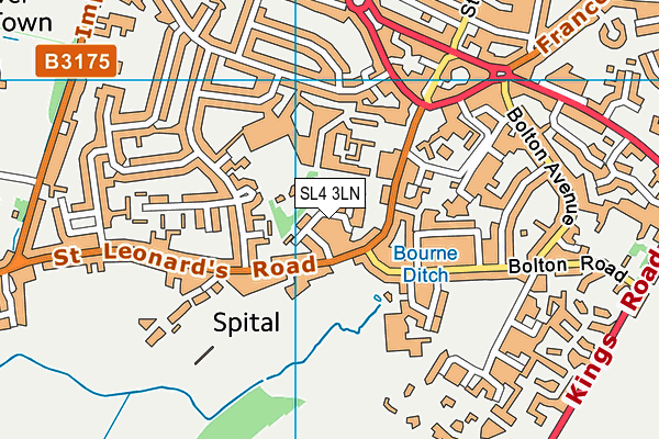 SL4 3LN map - OS VectorMap District (Ordnance Survey) SL4 3LN map - OS VectorMap District (Ordnance Survey)