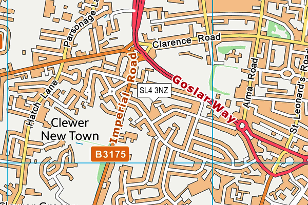 SL4 3NZ map - OS VectorMap District (Ordnance Survey) SL4 3NZ map - OS VectorMap District (Ordnance Survey)