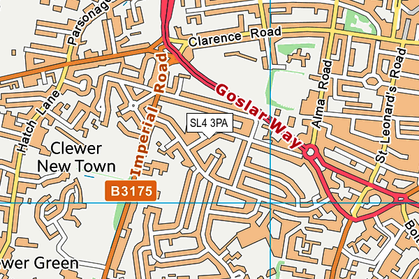 SL4 3PA map - OS VectorMap District (Ordnance Survey) SL4 3PA map - OS VectorMap District (Ordnance Survey)