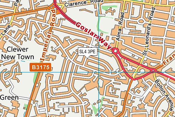 SL4 3PE map - OS VectorMap District (Ordnance Survey) SL4 3PE map - OS VectorMap District (Ordnance Survey)