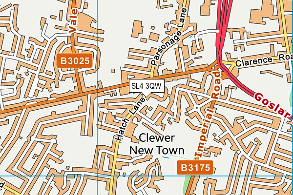 SL4 3QW map - OS VectorMap District (Ordnance Survey)