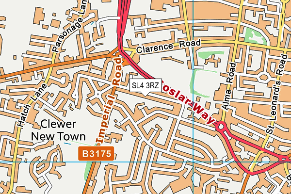 SL4 3RZ map - OS VectorMap District (Ordnance Survey) SL4 3RZ map - OS VectorMap District (Ordnance Survey)