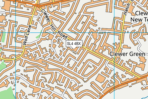 SL4 4BX map - OS VectorMap District (Ordnance Survey) SL4 4BX map - OS VectorMap District (Ordnance Survey)