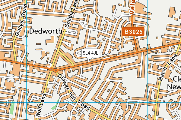 SL4 4JL map - OS VectorMap District (Ordnance Survey) SL4 4JL map - OS VectorMap District (Ordnance Survey)