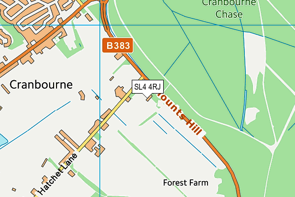 SL4 4RJ map - OS VectorMap District (Ordnance Survey) SL4 4RJ map - OS VectorMap District (Ordnance Survey)
